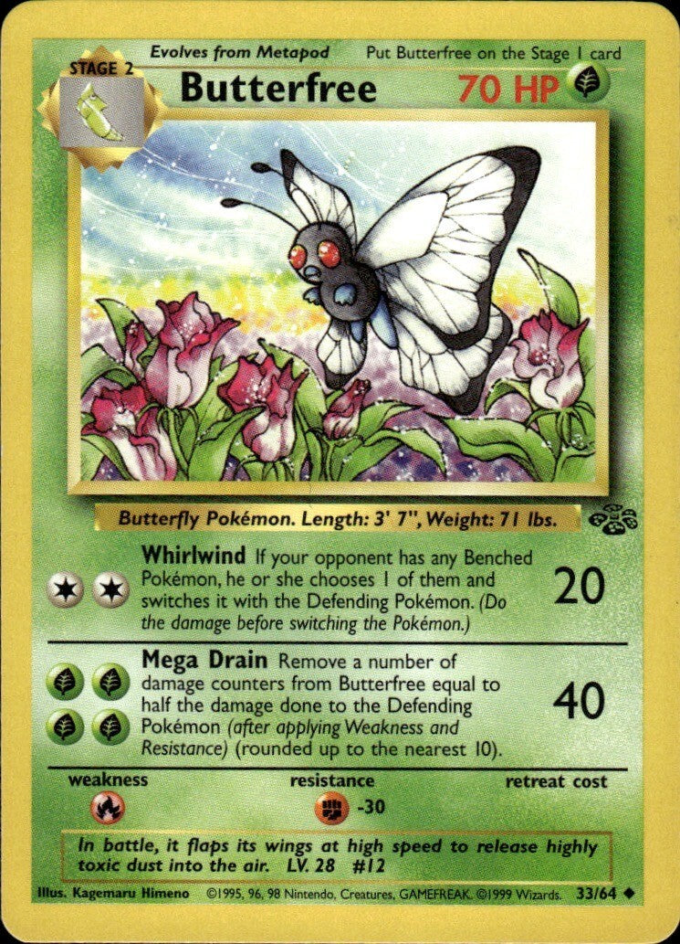 Butterfree Unlimited Uncommon Jungle 33/64 NM