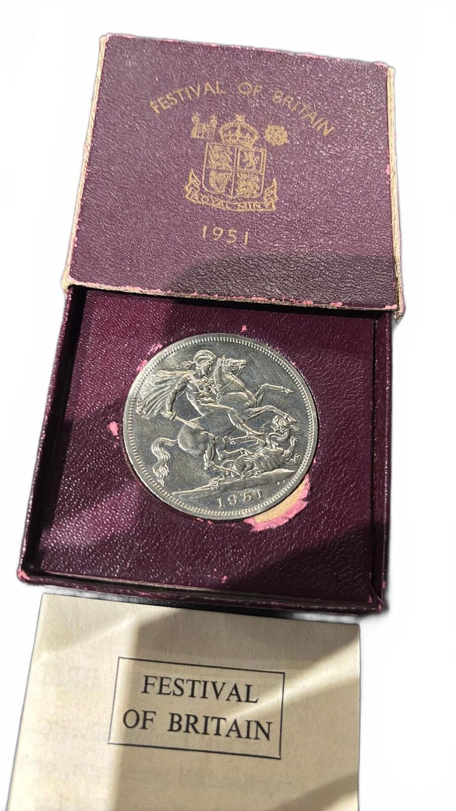 1951 Royal Mint Festival of Britain Crown Coin