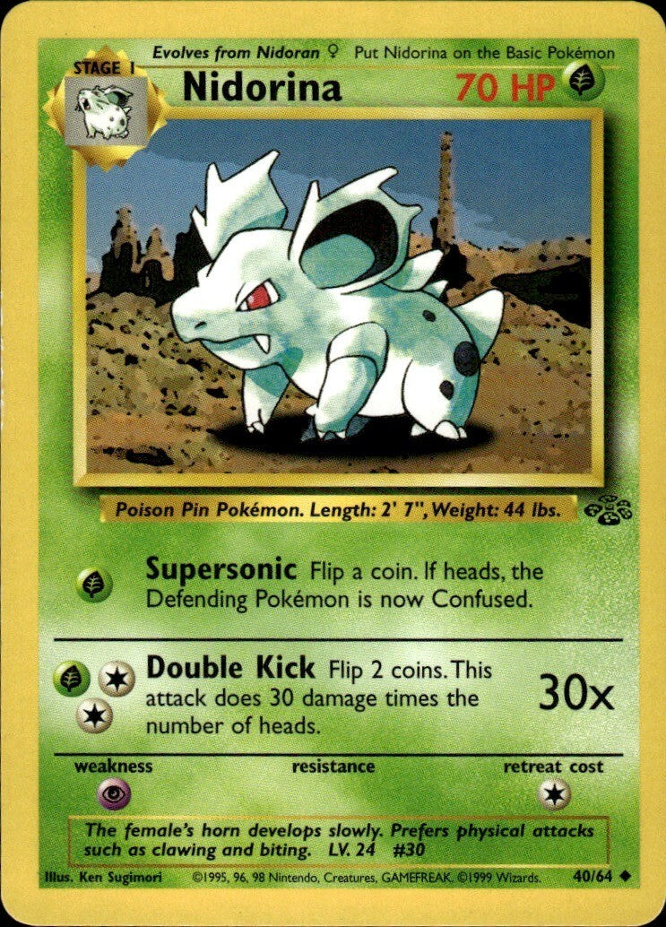 Nidorina Unlimited Uncommon Jungle 40/64 NM