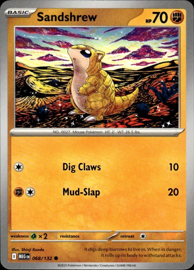 Sandshrew Common ME01: Mega Evolution 068/132 NM