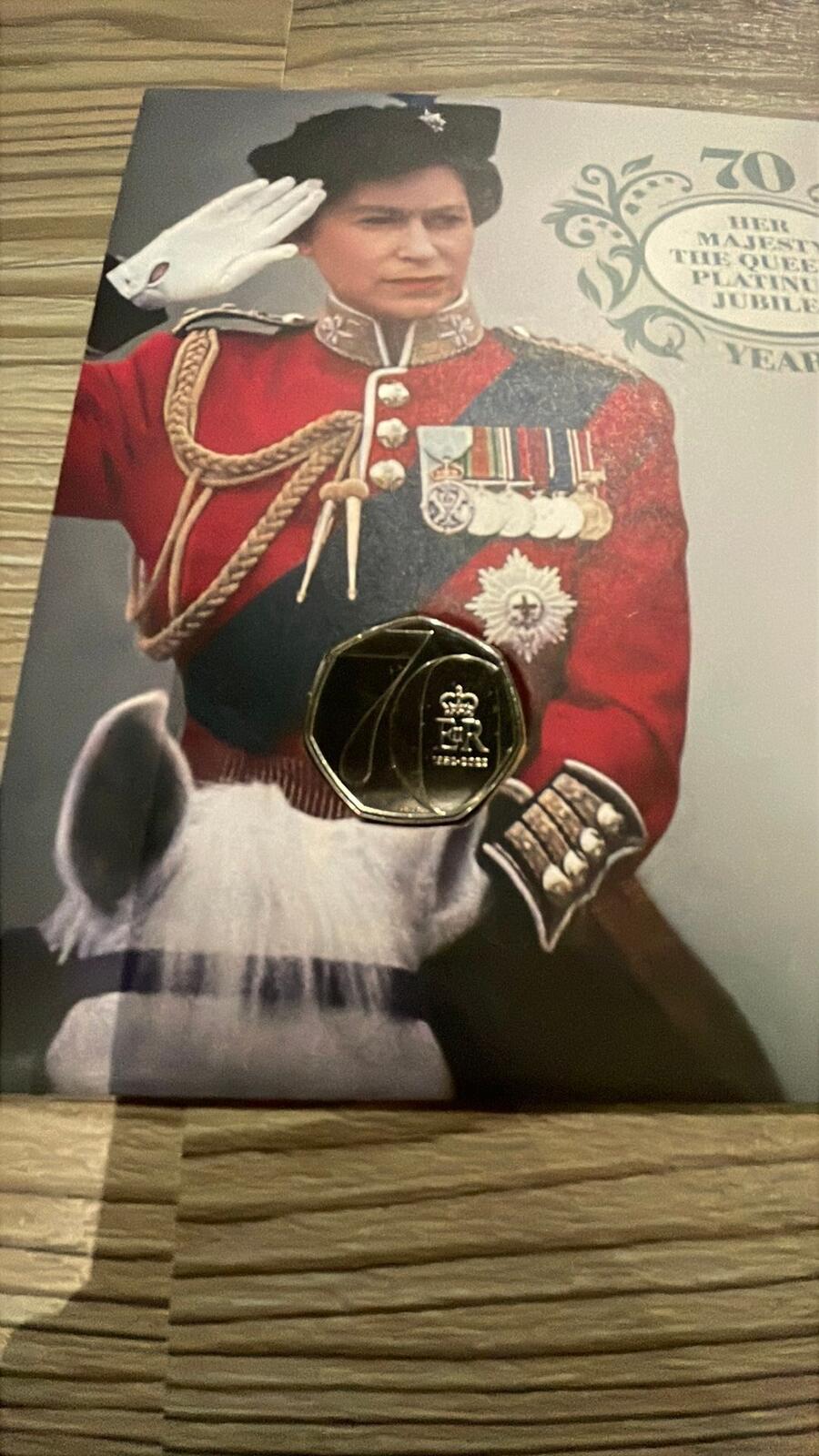 The Royal Mint Queen Elizabeth II Platinum Jubilee Commemorative Coin Stamp Set
