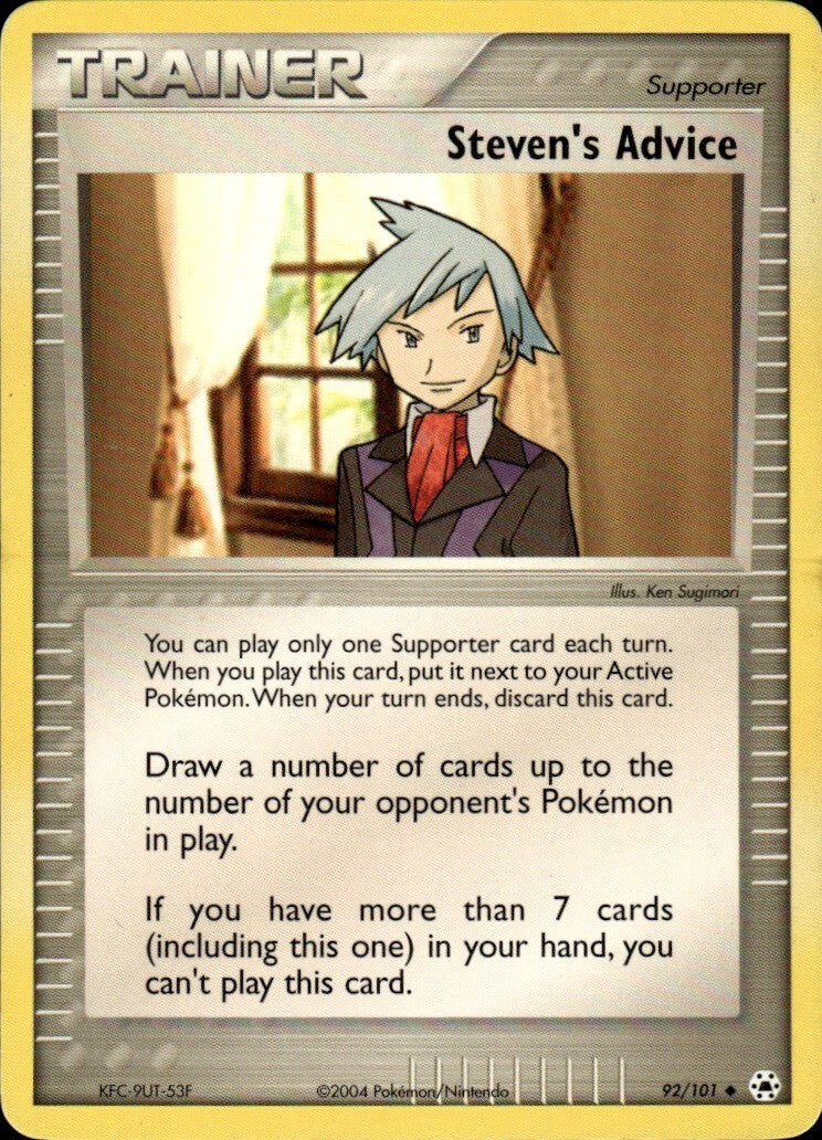 Steven's Advice Uncommon Hidden Legends 92/101 NM