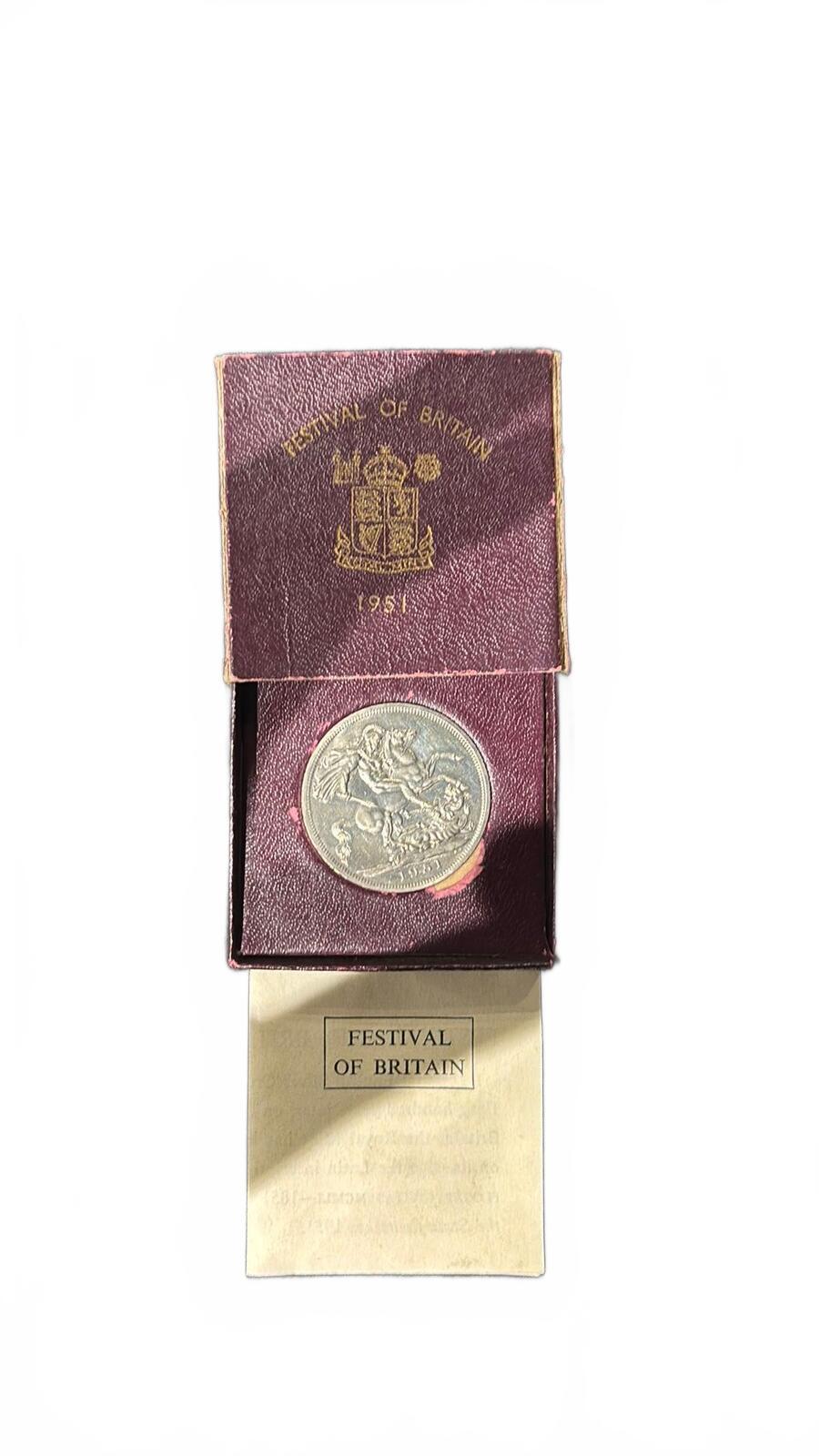 1951 Royal Mint Festival of Britain Crown Coin