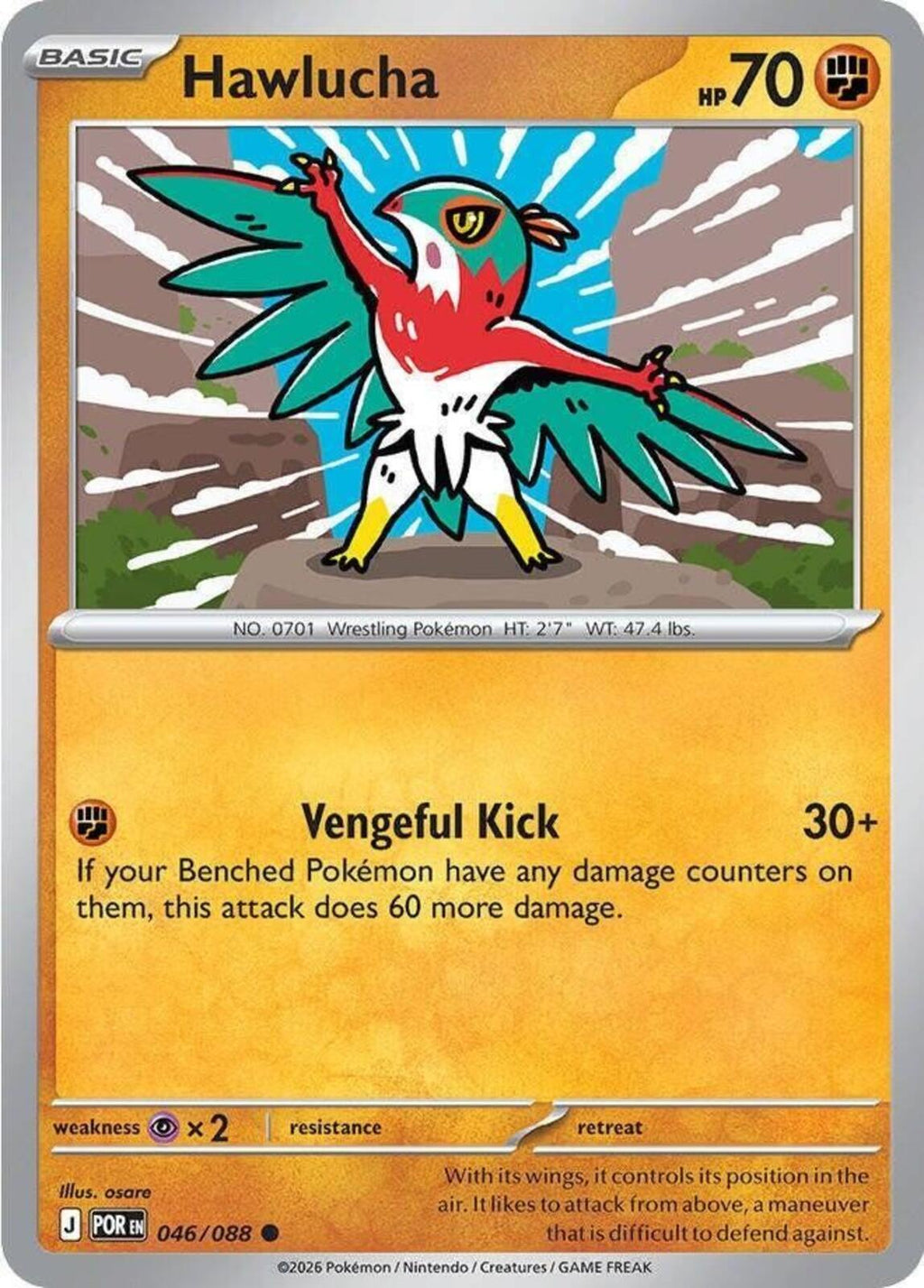 Hawlucha Common ME03: Perfect Order 046/088 NM