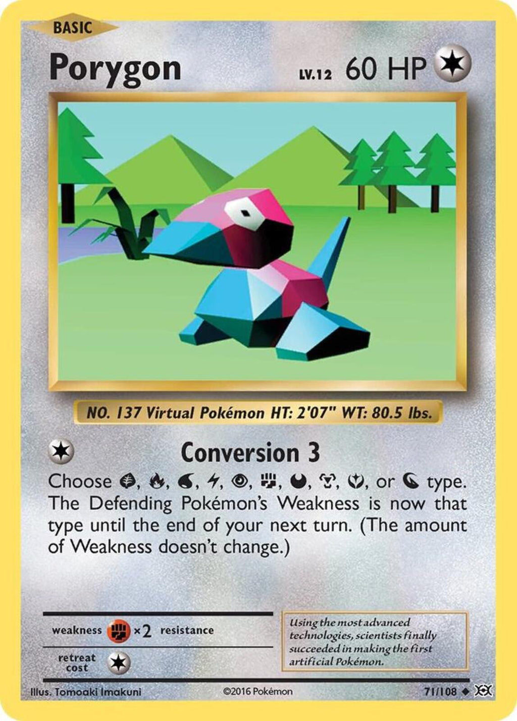 Porygon Uncommon XY - Evolutions 71/108 NM