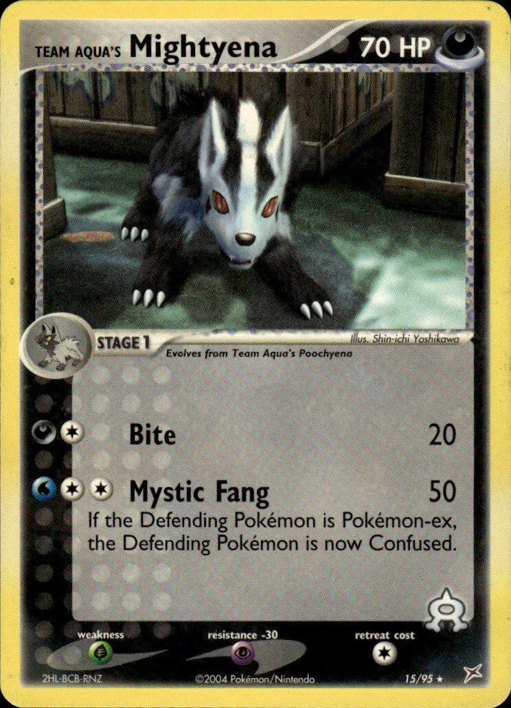 Team Aqua's Mightyena - Rare Team Magma vs Team Aqua 15/95 NM