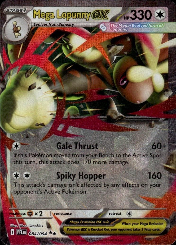 Mega Lopunny ex Holo Double Rare ME02: Phantasmal Flames 084/094 NM