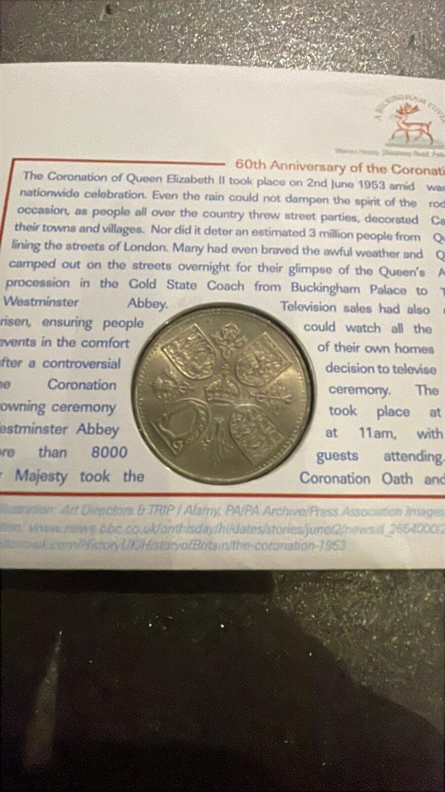 60th Anniversary Coronation Queen Elizabeth II Commemorative Coin and Cover