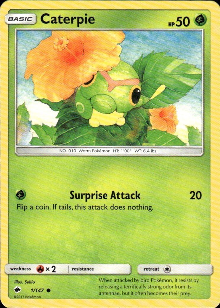 Caterpie Common SM - Burning Shadows 1/147 NM