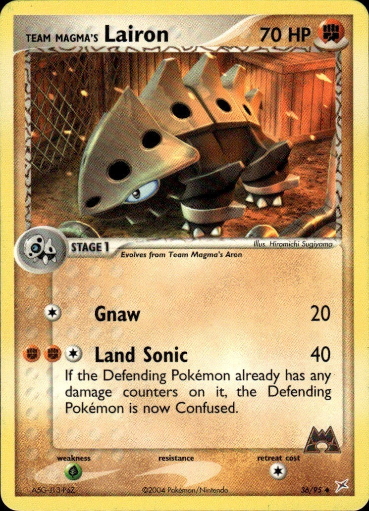 Team Magma's Lairon - Uncommon Team Magma vs Team Aqua 36/95 NM