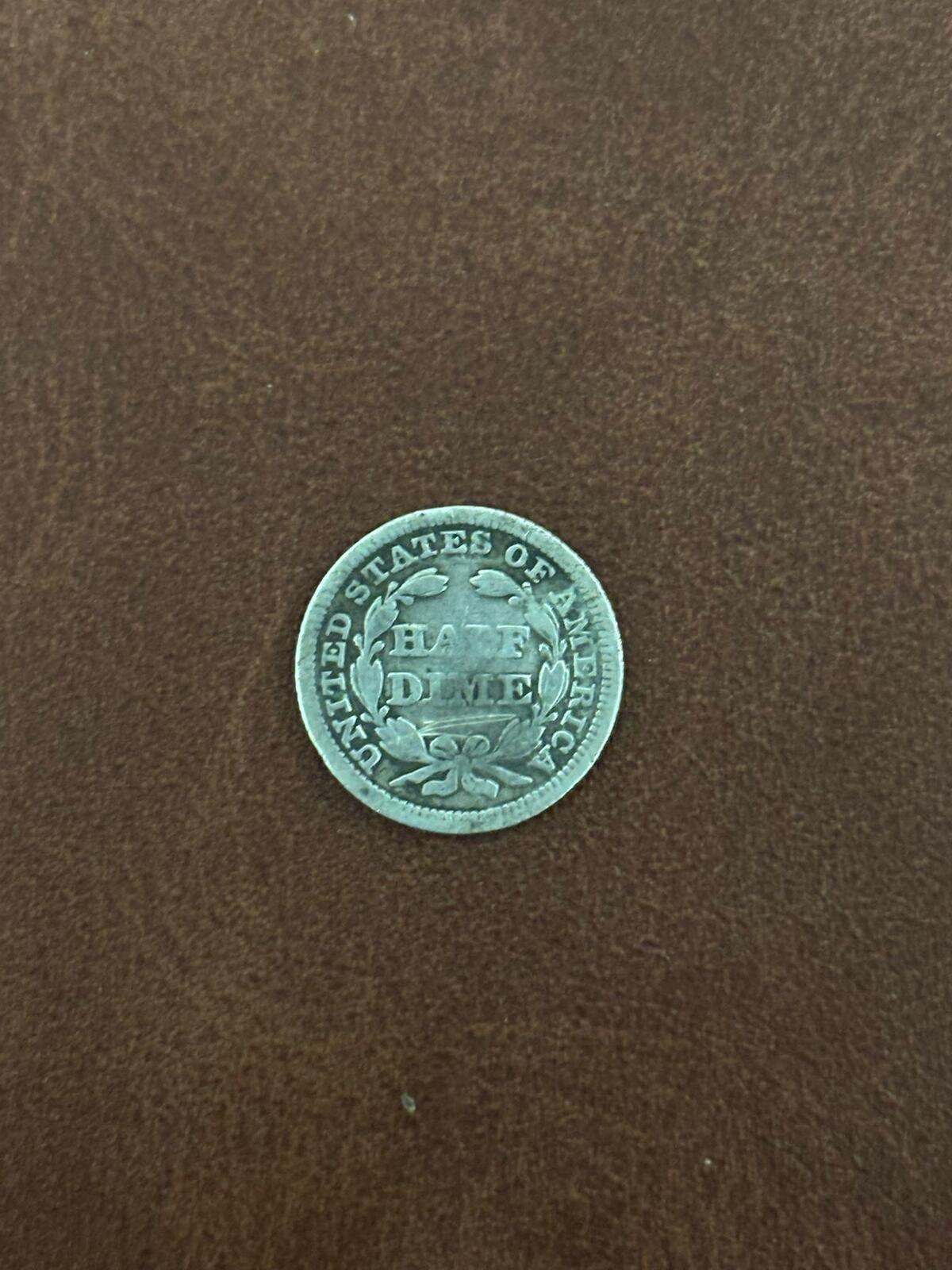 1853 U.S. Silver Half Dime Coin