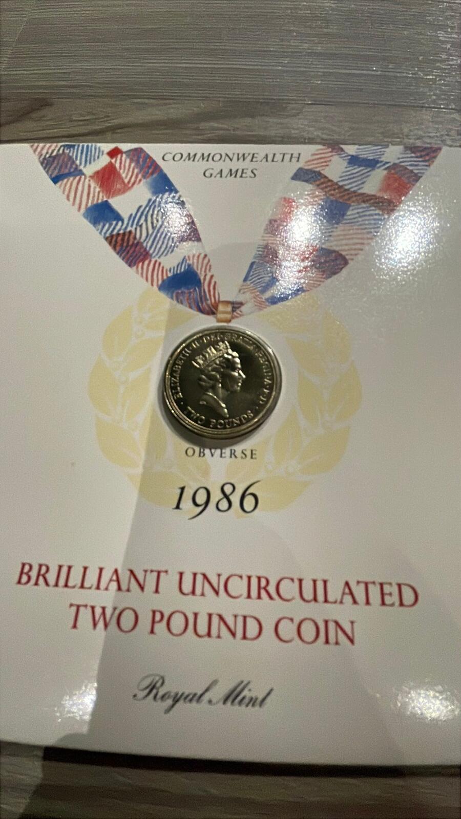 Royal Mint 1986 Commonwealth Games Two Pound Coin