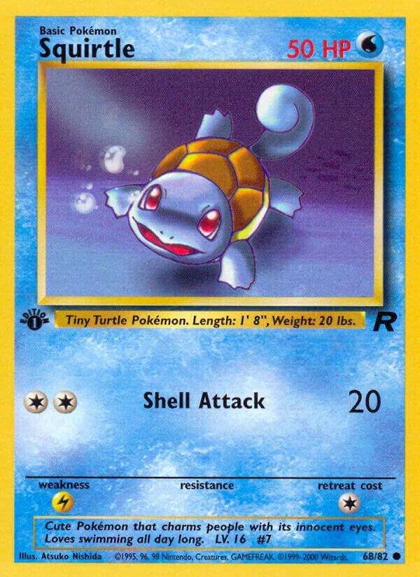 Squirtle Unlimited Common Team Rocket 68/82 MP