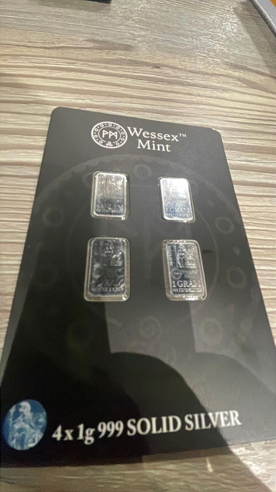 Wessex Mint Britannia 4 x 1g 0.999 Fine Silver Bars