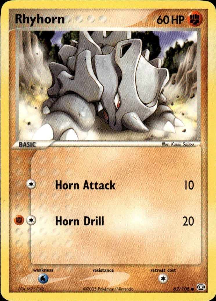 Rhyhorn Common Emerald 62/106 NM