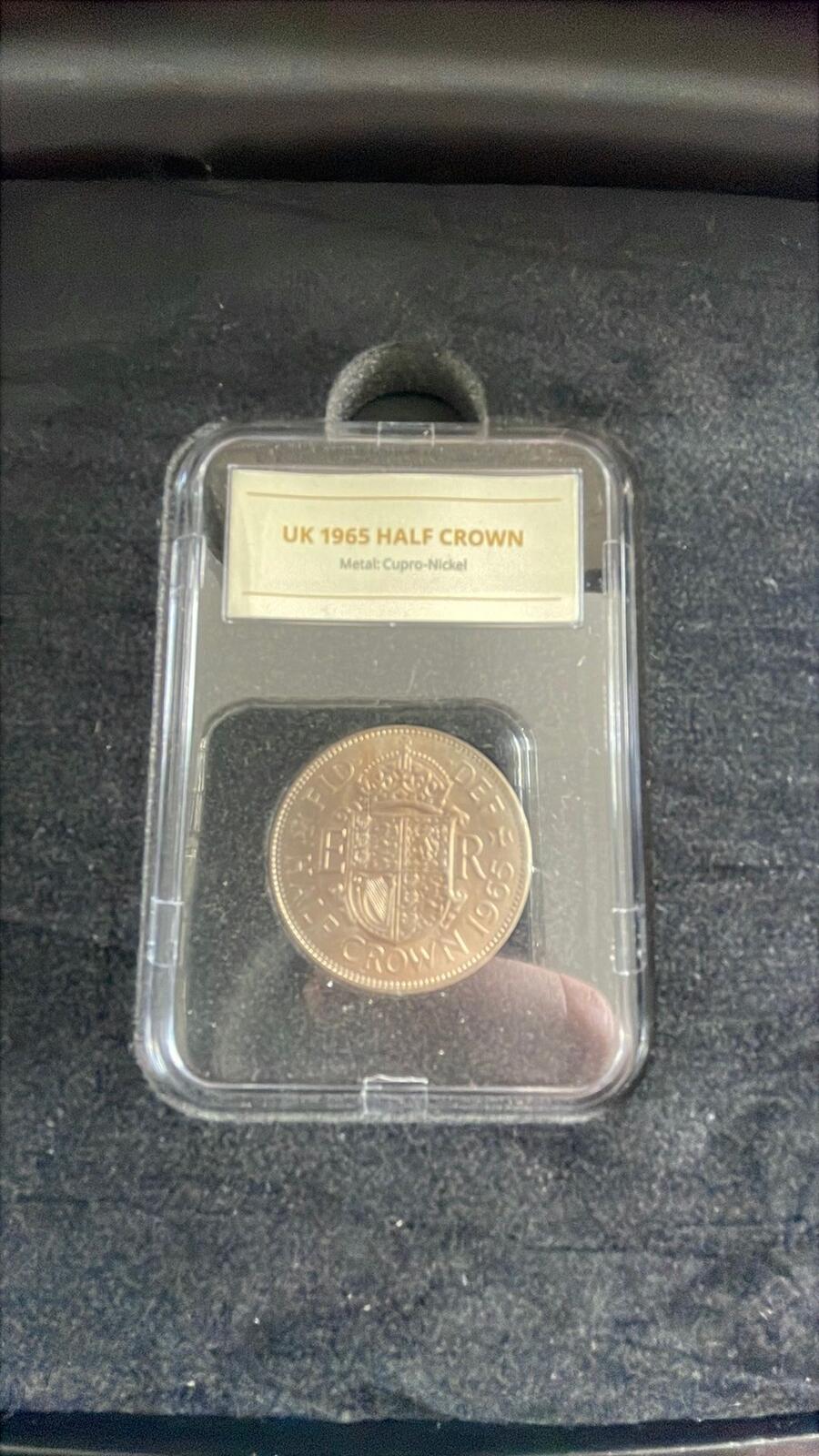 The Winston Churchill Half Crown Pair UK Silver Coins 1874 and 1965
