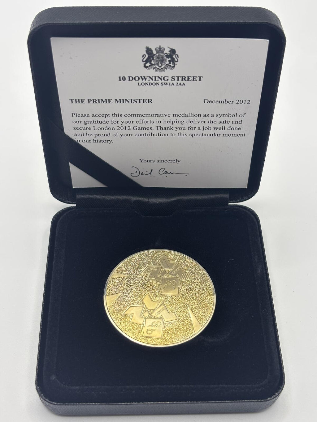 Rare Gifted London 2012 Commemorative Medallion with Presentation Case
