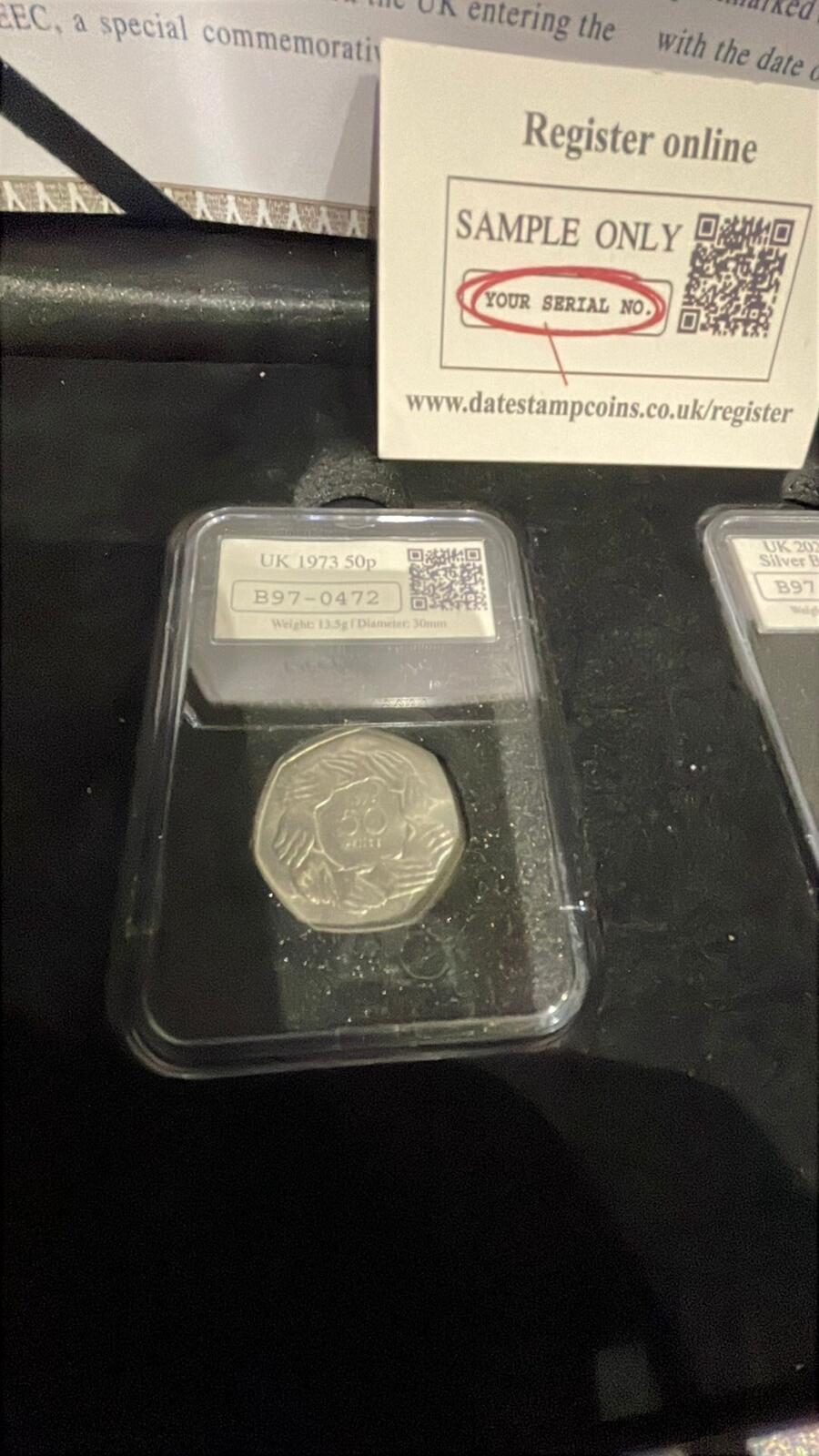 UK 2020 1oz Silver Britannia and 1973 EEC 50p Coin Set