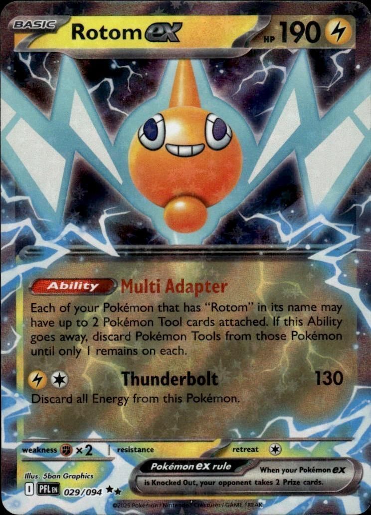 Rotom ex Holo Double Rare ME02: Phantasmal Flames 029/094 NM