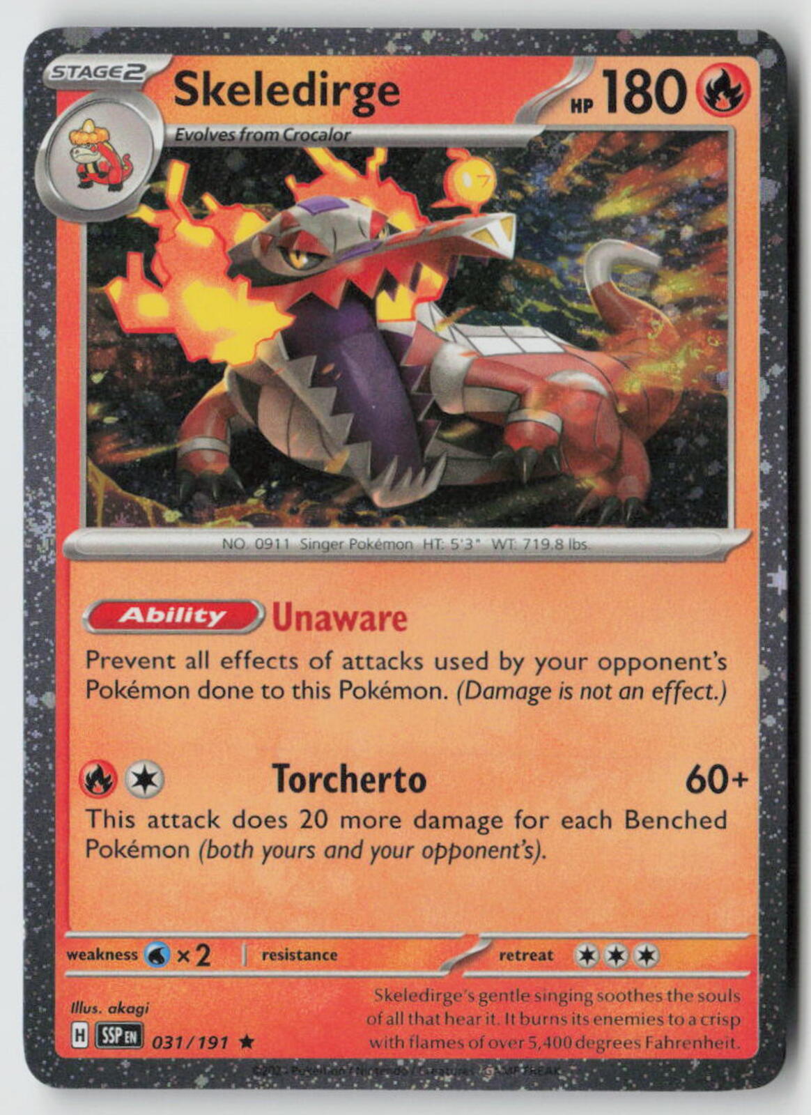 Skeledirge - (Cosmos Holo) Holo Promo Miscellaneous Cards & Products 031/191 NM