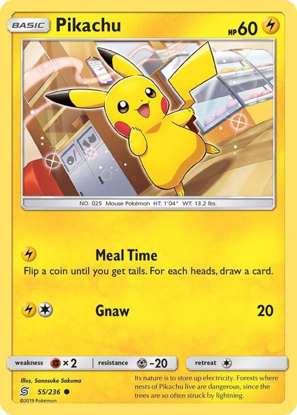 Pikachu (55) Common SM - Unified Minds 55/236- MINT CONDITION