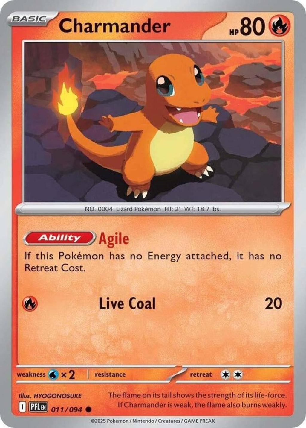 Charmander Common ME02: Phantasmal Flames 011/094 NM