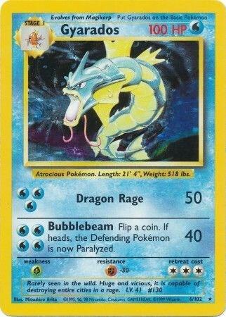 Gyarados Holo Rare Base Set 006/102 HP