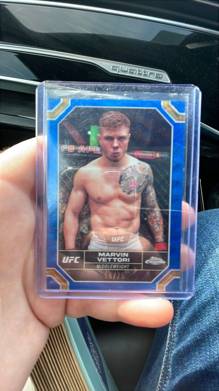 Topps 2021 Chrome UFC Marvin Vettori Serial Numbered Card 56/75