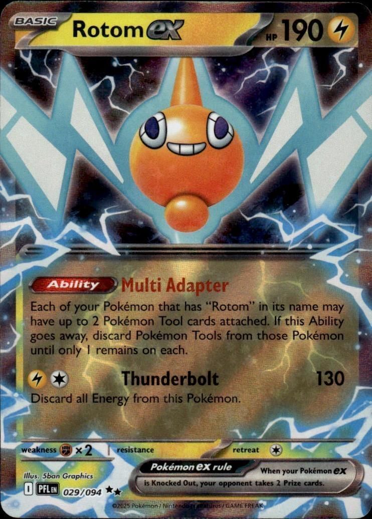 Rotom ex Holo Double Rare ME02: Phantasmal Flames 029/094 NM