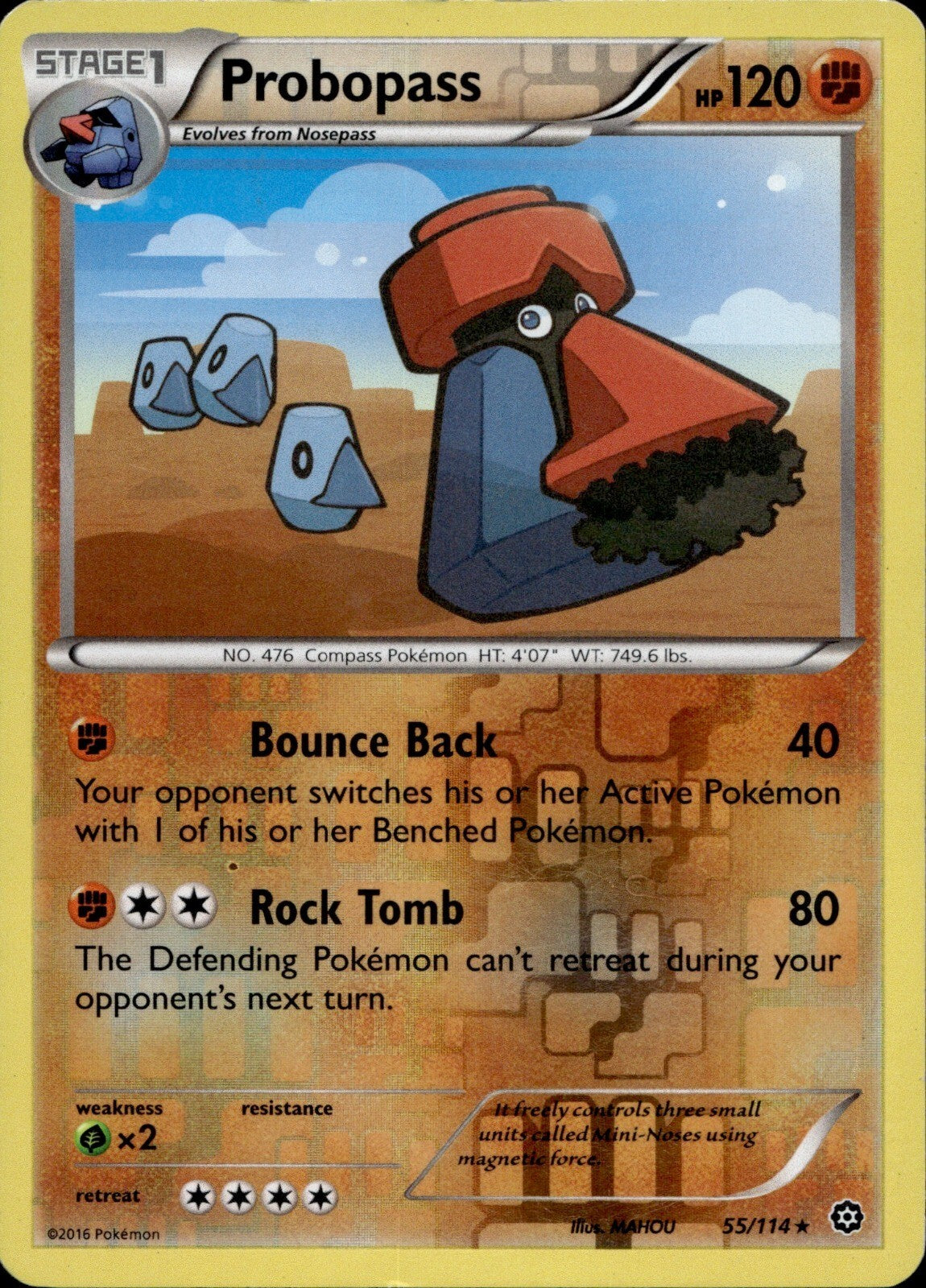 Probopass Rare XY - Steam Siege 55/114 NM