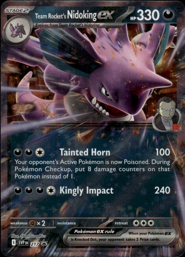 Team Rocket's Nidoking ex Holo Promo SV: Scarlet & Violet Promo Cards 217 NM