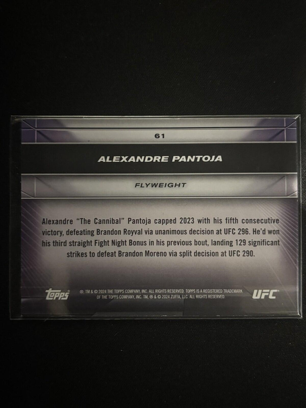 Alexandre Pantoja Bronze Topps Knockout UFC - Bronze 61 NM - 044/250