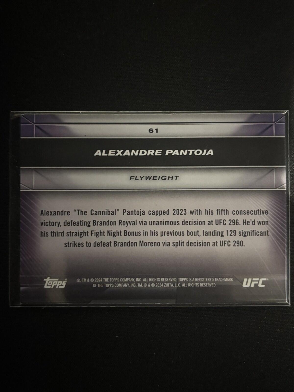 Alexandre Pantoja Bronze Topps Knockout UFC - Bronze 61 NM - 044/250