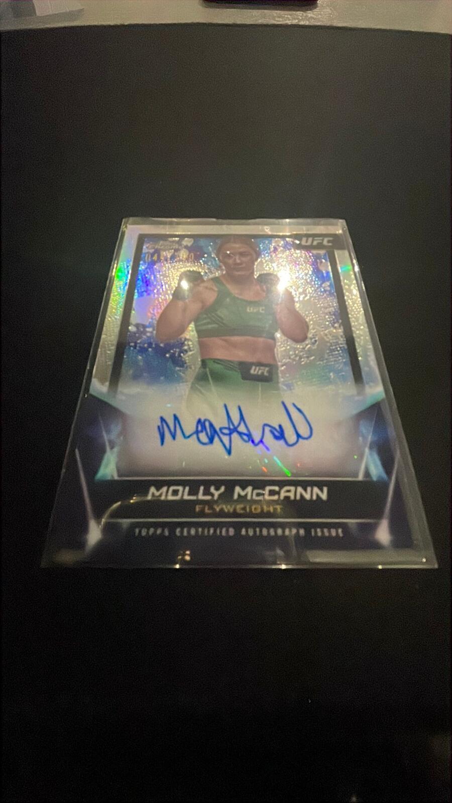 2024 Topps Chrome UFC Molly McCann Autograph Refractor Card