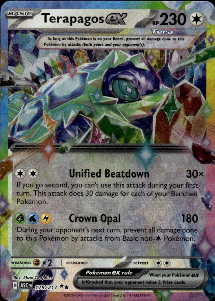 Terapagos ex Holo Double Rare ME: Ascended Heroes 179/217 NM