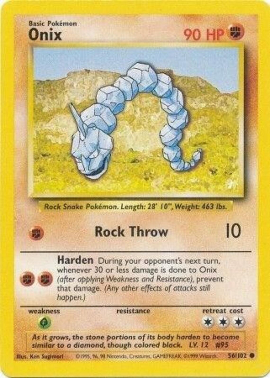 Onix Common Base Set 056/102 - Superb Condition