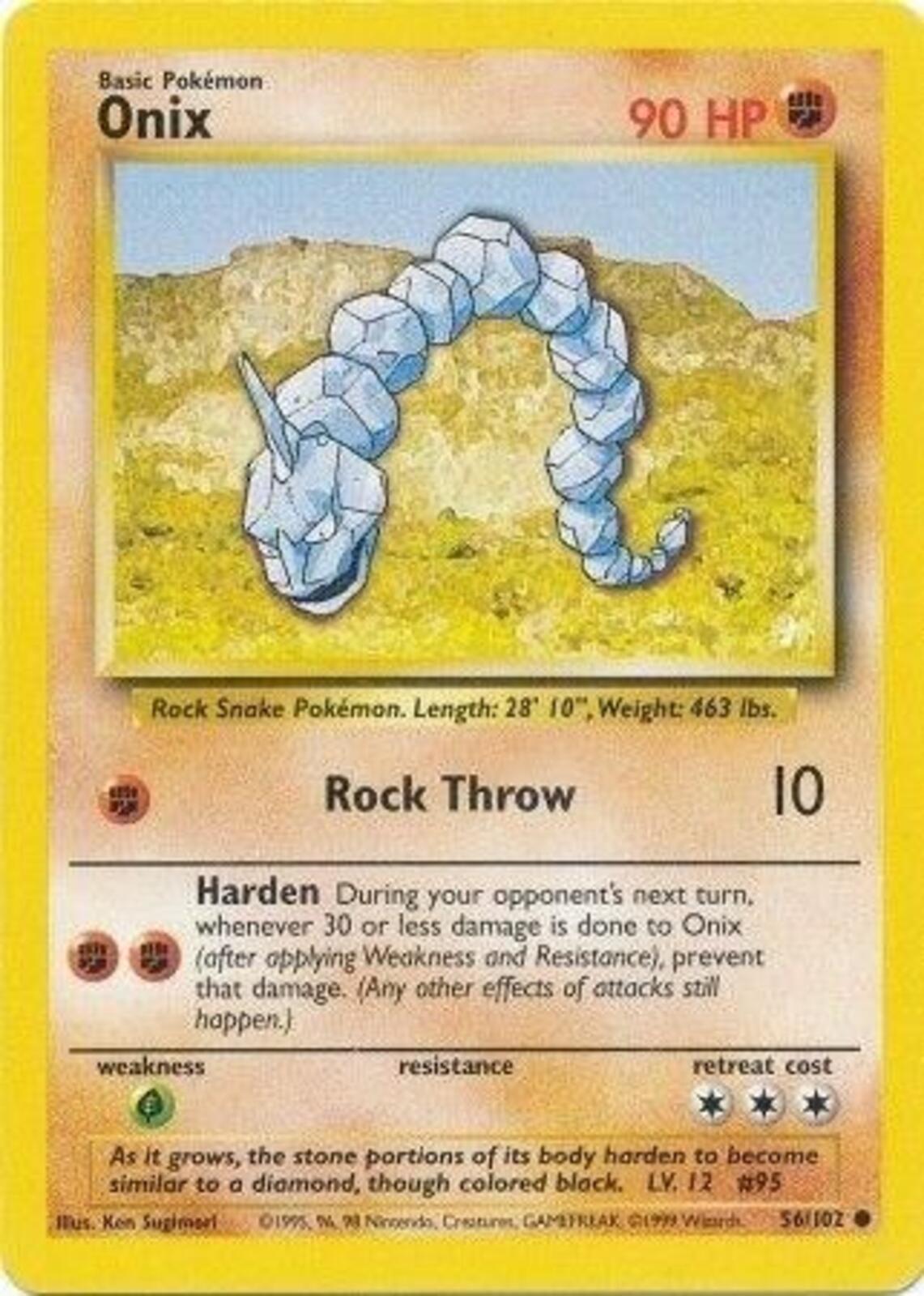 Onix Common Base Set 056/102 - Superb Condition
