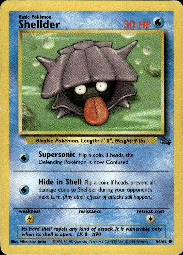 Shellder Unlimited Common Fossil 54/62 NM