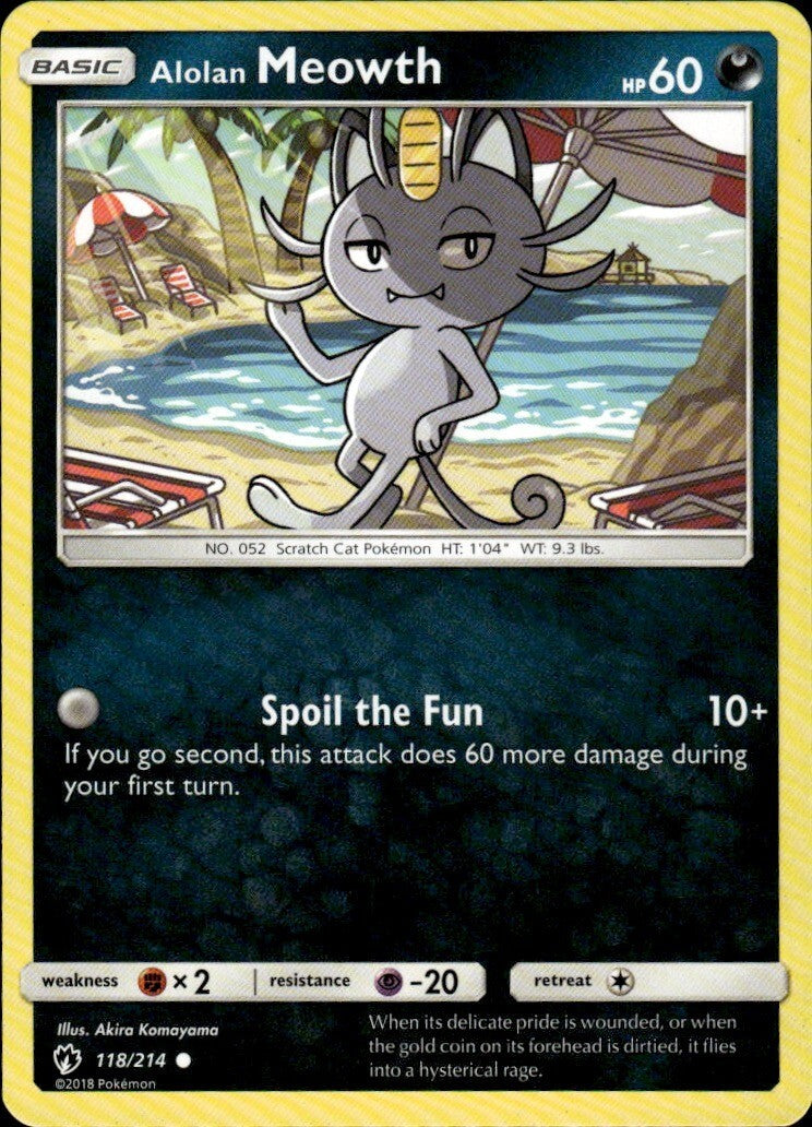 Alolan Meowth Common SM - Lost Thunder 118/214 NM