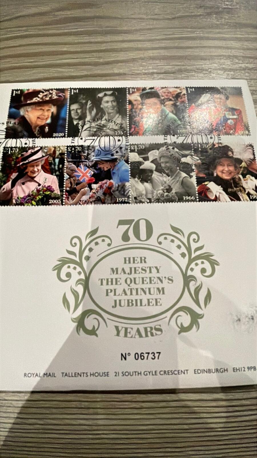 Royal Mint Her Majesty The Queen's Platinum Jubilee 2022 Coin and Stamp Set