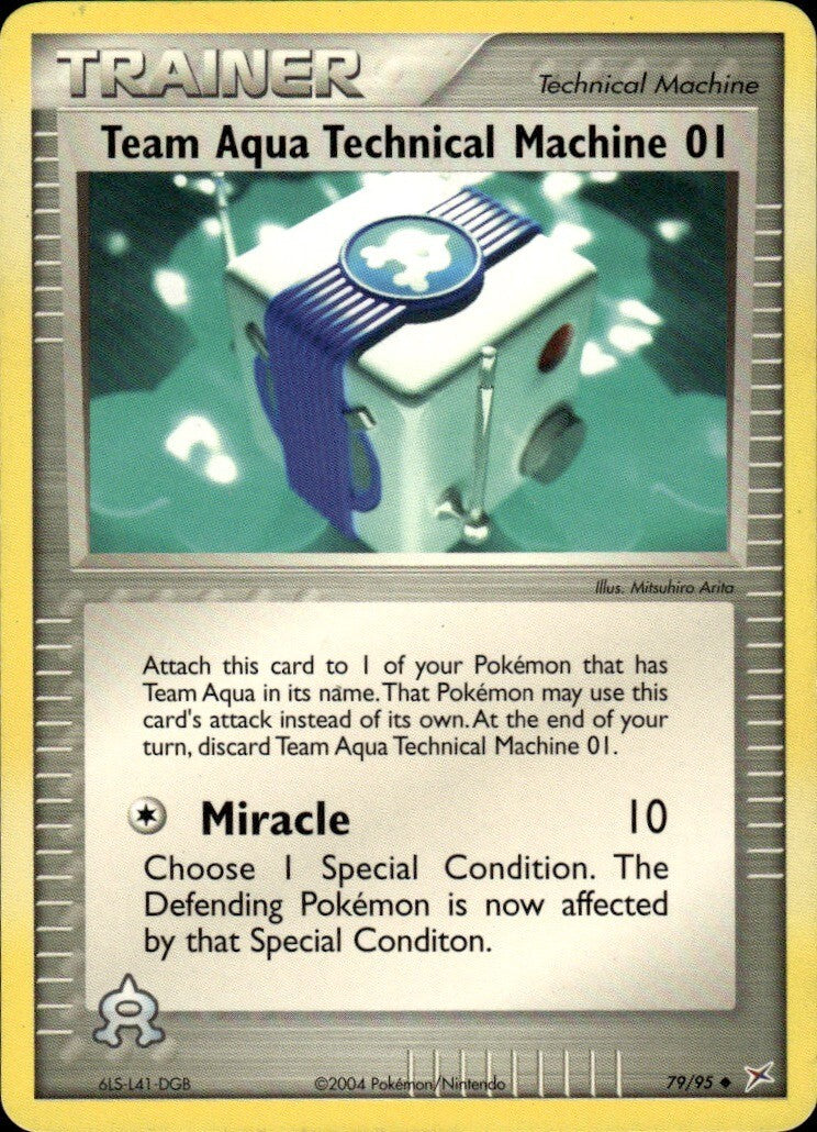 Team Aqua Technical Machine 01 Uncommon Team Magma vs Team Aqua 79/95 NM