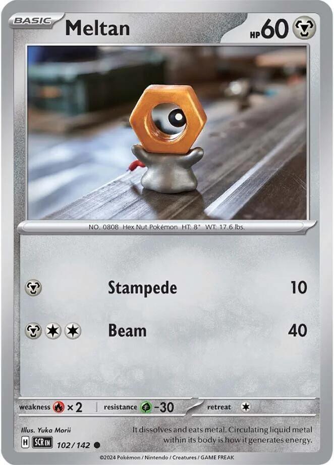 Meltan Common - Yuka Morii Art - SV07: Stellar Crown 102/142 NM
