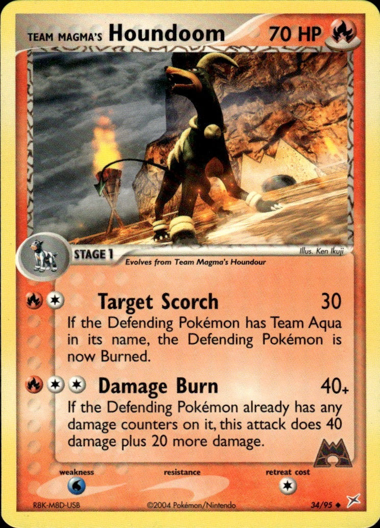 Team Magma's Houndoom Uncommon Team Magma vs Team Aqua 34/95 NM