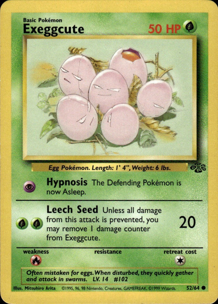 Exeggcute Unlimited Common Jungle 52/64 NM