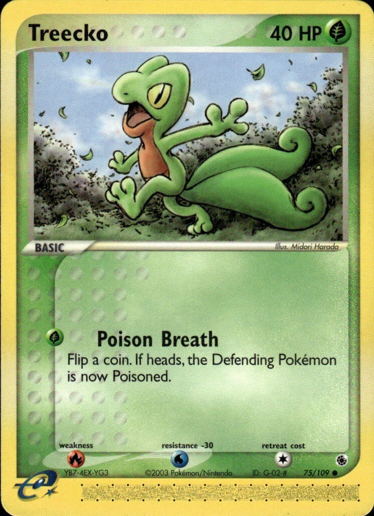 Treecko - Common Ruby and Sapphire 75/109 NM