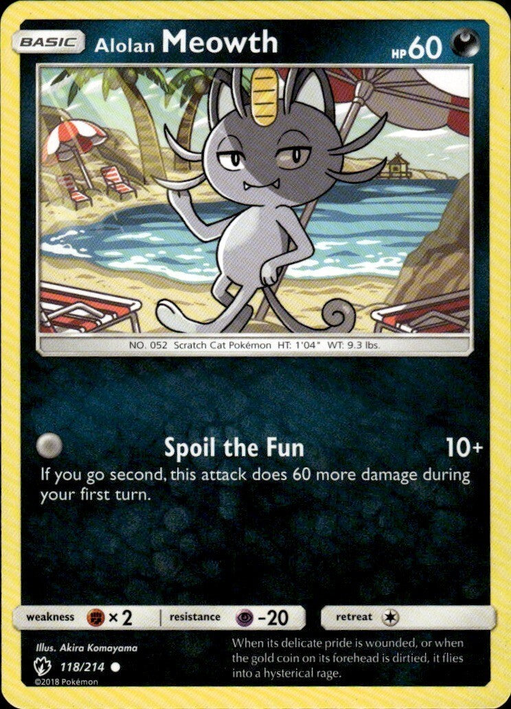 Alolan Meowth Common SM - Lost Thunder 118/214 NM