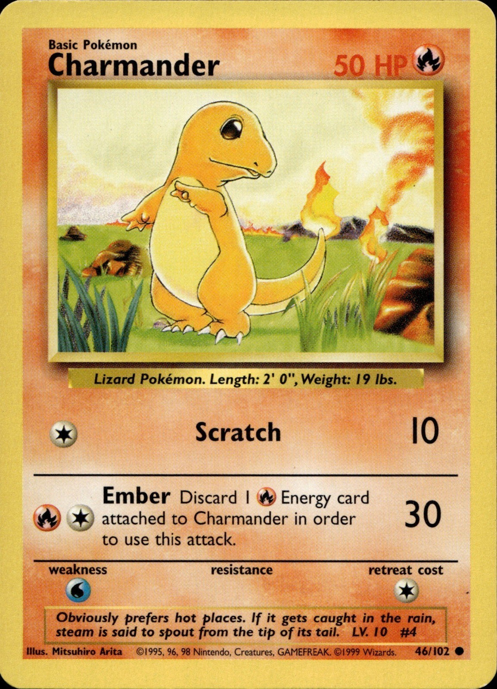 Charmander Common Base Set 046/102 NM