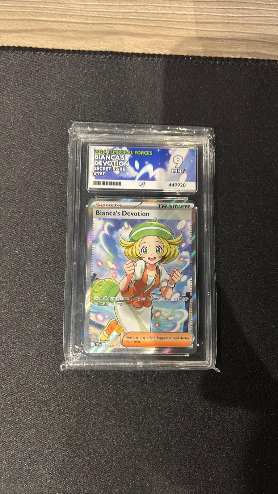 Temporal Forces Bianca's Devotion Secret Rare Pokémon Card Graded Mint 9