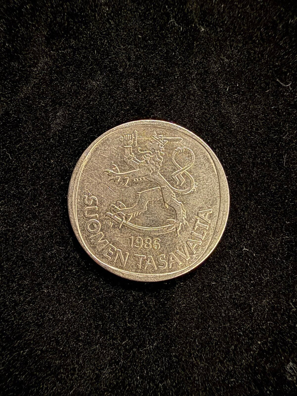 1986 Finnish 1 Markka Coin