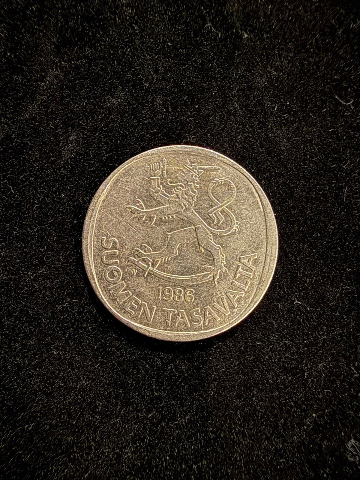 1986 Finnish 1 Markka Coin